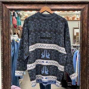 Nordic Wool Knit Sweater Sz M
